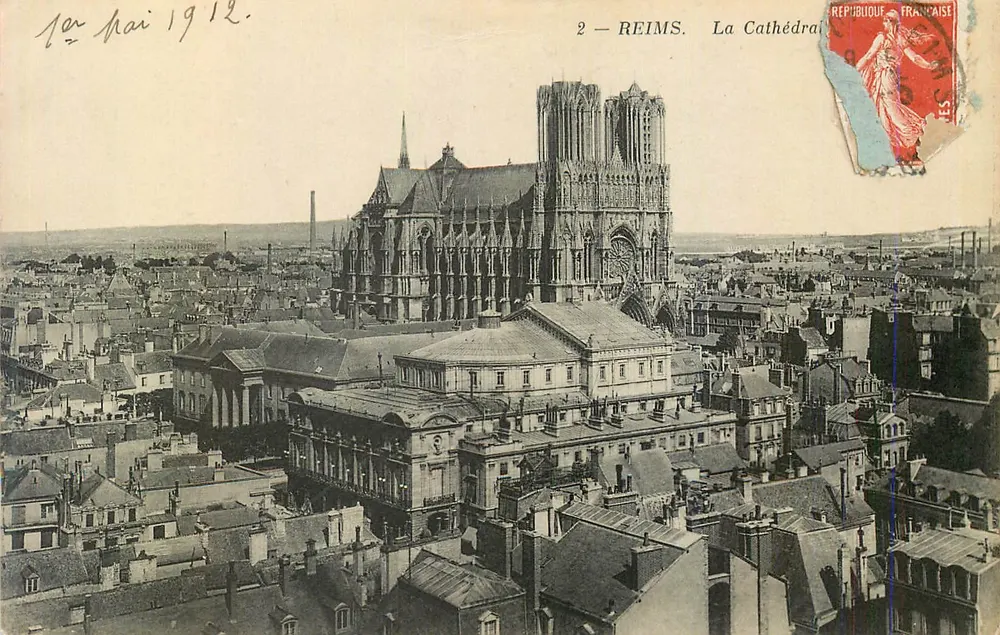 Reims — A Catedral — Editor não identificado, n° de série 2 - Frente