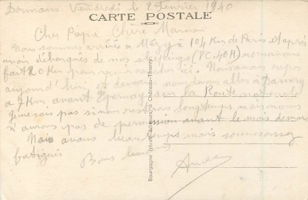 Kapelle der Erkenntnis — Dormans (Marne), Nord-Ostseite — Verlag: Bourgogne frères - Rückseite