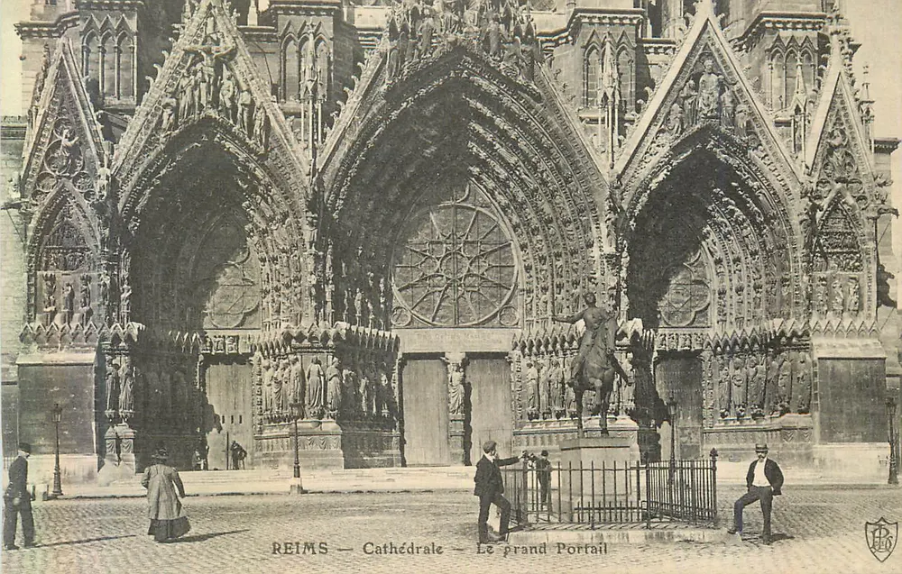 Reims — Cathédrale — Le grand Portail - Recto