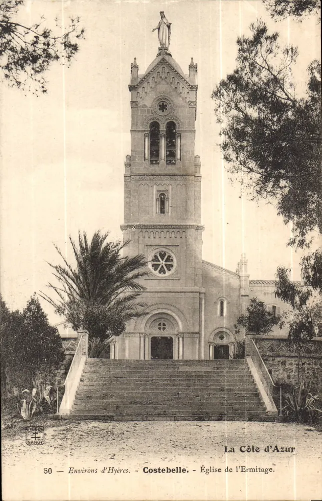 Église de l'Ermitage — Costebelle — Environs d'Hyères — La Côte d'Azur — Nandy 50 - Recto