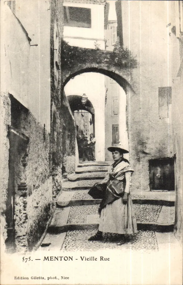 Menton - Rue Vieux — editor Giletta, Nice, n° 575 - Frente