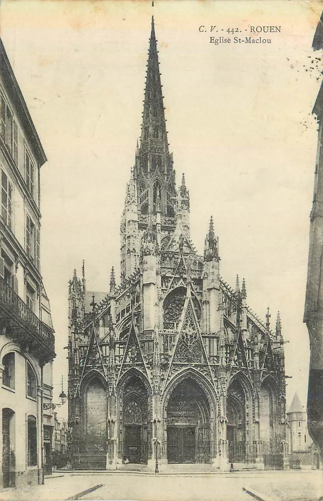 Igreja Saint-Maclou — Rouen — C.V. 442 - Frente