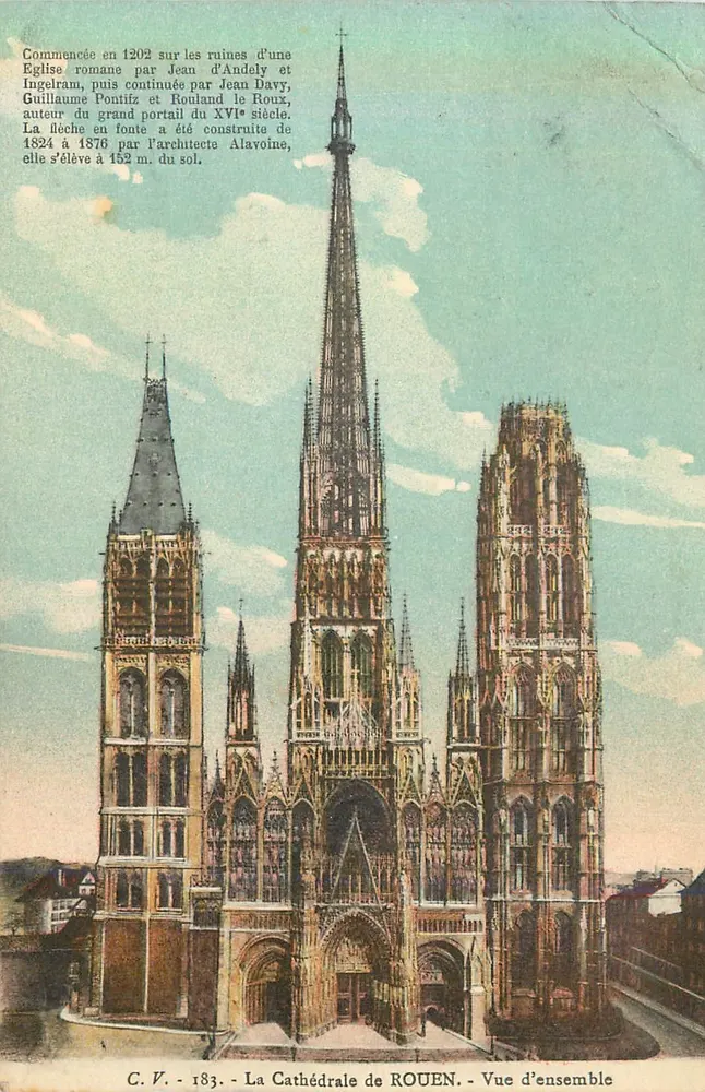 A Catedral de ROUEN - Visão geral — C.V. - 183 — Editor não visível - Frente