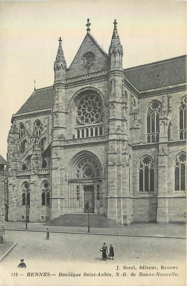 Rennes — Basilika Saint-Aubin, N.D. de Bonne-Nouvelle — J. Sorel, Verleger, Rennes - Vorderseite