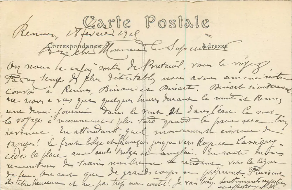 Rennes — Basilika Saint-Aubin, N.D. de Bonne-Nouvelle — J. Sorel, Verleger, Rennes - Rückseite
