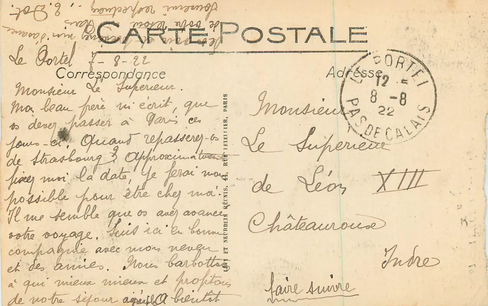 Le Portel — The Church — LL. — Publisher LL, No. 47 - Back