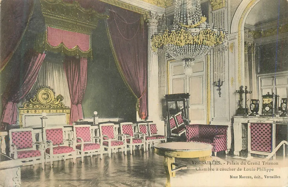 Versailles - Palast des Grand Trianon - Schlafzimmer von Louis-Philippe - Mine Moreau, Verlag, Versailles - Vorderseite