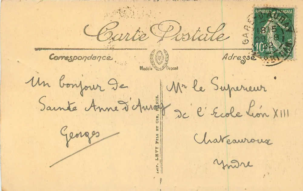 Sainte-Anne-d'Auray — La Basilique — G. I. - Verso