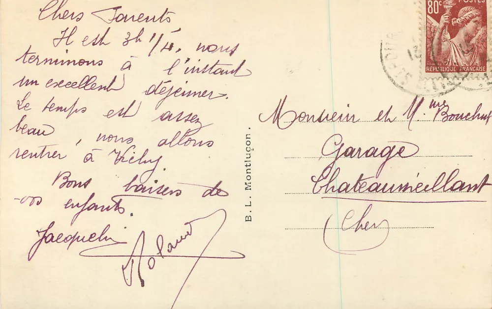 Vallée de la Sioule — Aspect d'un vieux Moulin — 2099 - Verso