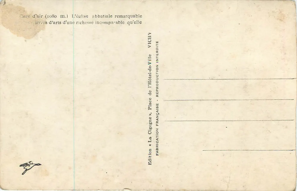La Chaise-Dieu — A Igreja Abbatial — A Cigogne - Verso