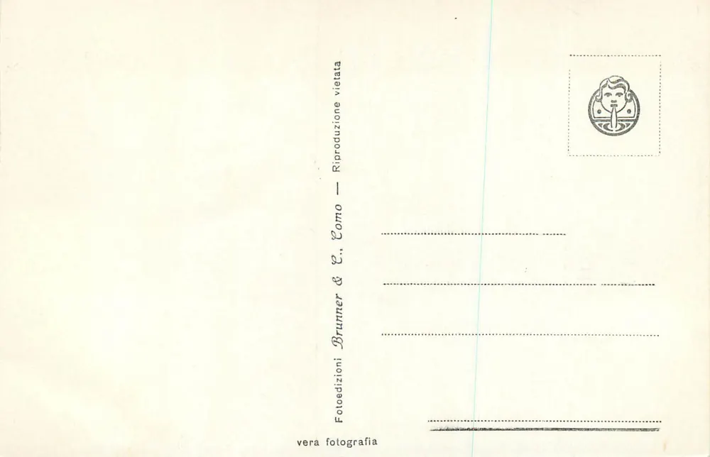 Carta topográfica do lago de Maggiore — editor Brunner & C. Como - Verso