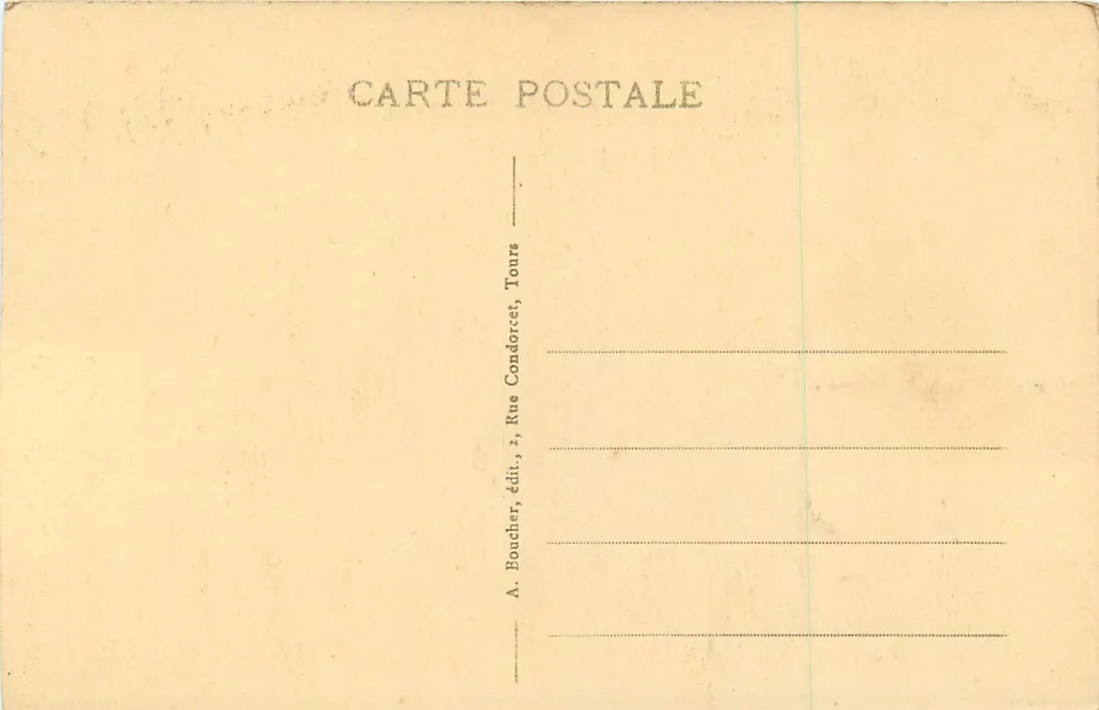 Restos do castelo feudal de CINQ-MARS (I.-et-L.) — Vista interna — A. B. - Verso