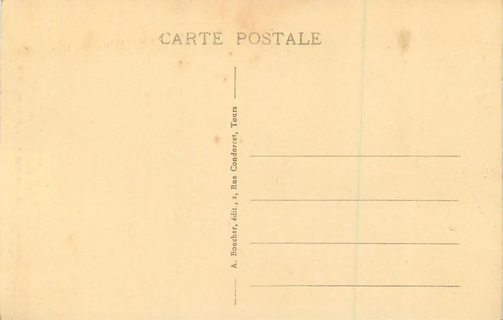 Restos do castelo feudal de CINQ-MARS (L.-et-L.) — Vista interna — A. B. - Verso
