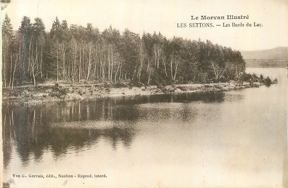 Les Settons — De oevers van het meer — Le Morvan Illustré, uitg. G. Gervais, Saulieu - Voorkant