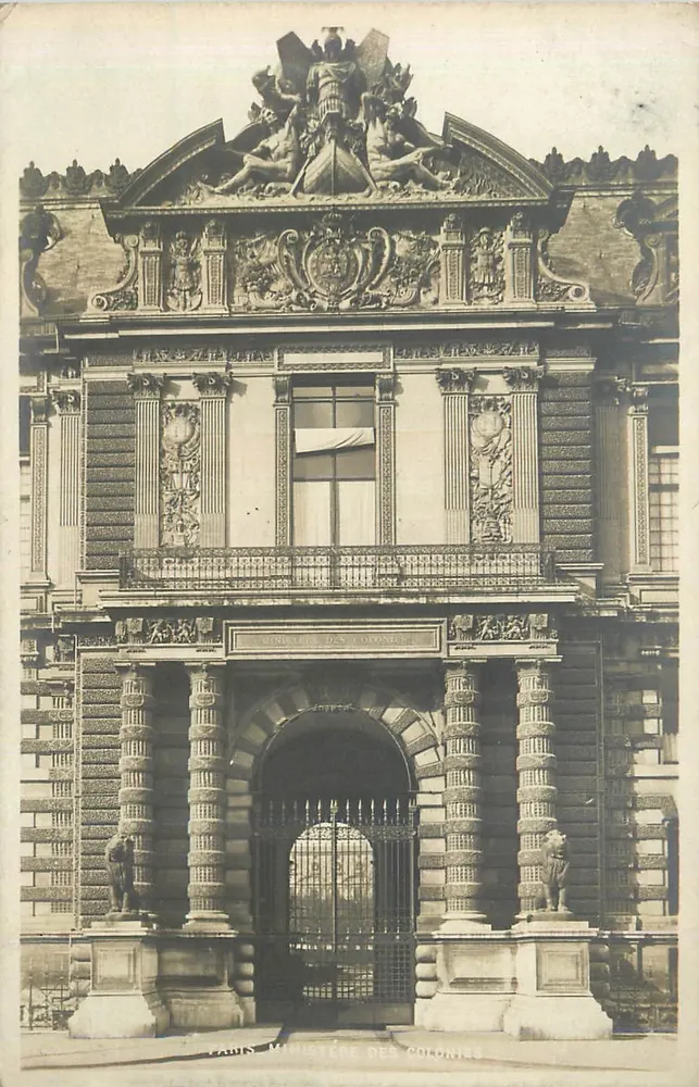 Ministério das Colônias — Paris — editor Léon Baudin, número de série não visível - Frente
