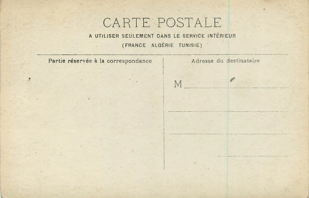 Ministério das Colônias — Paris — editor Léon Baudin, número de série não visível - Verso