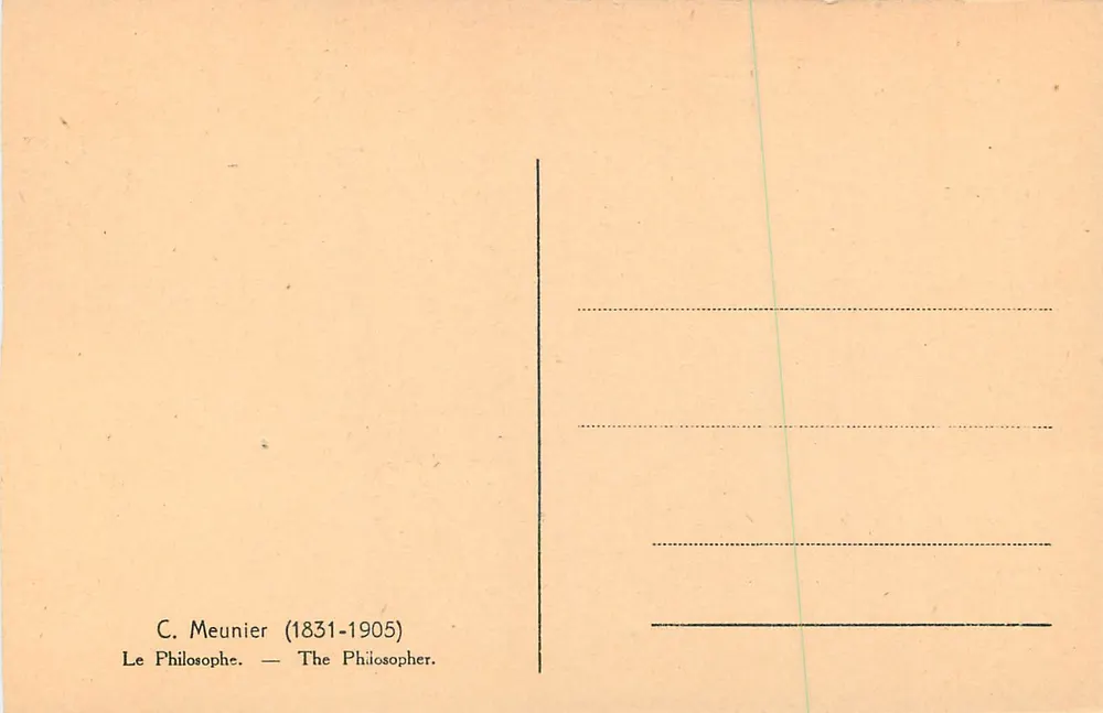 The Philosopher — C. Meunier (1831-1905) - Back