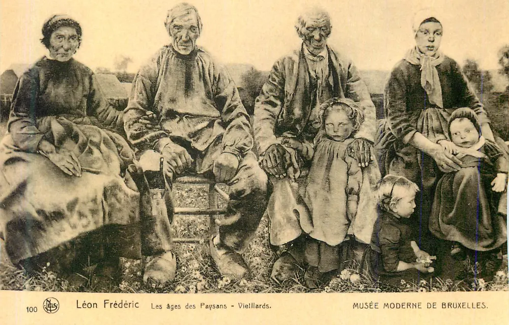 Die Zeiten der Bauern - Ältere — Léon Frédéric, n°100, Musée Moderne de Bruxelles - Vorderseite