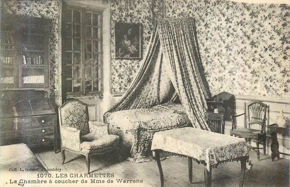 Chambre à coucher de Mme de Warrens — Les Charmettes — Coll. L. Grimal, Chambéry, n° 1070 - Recto