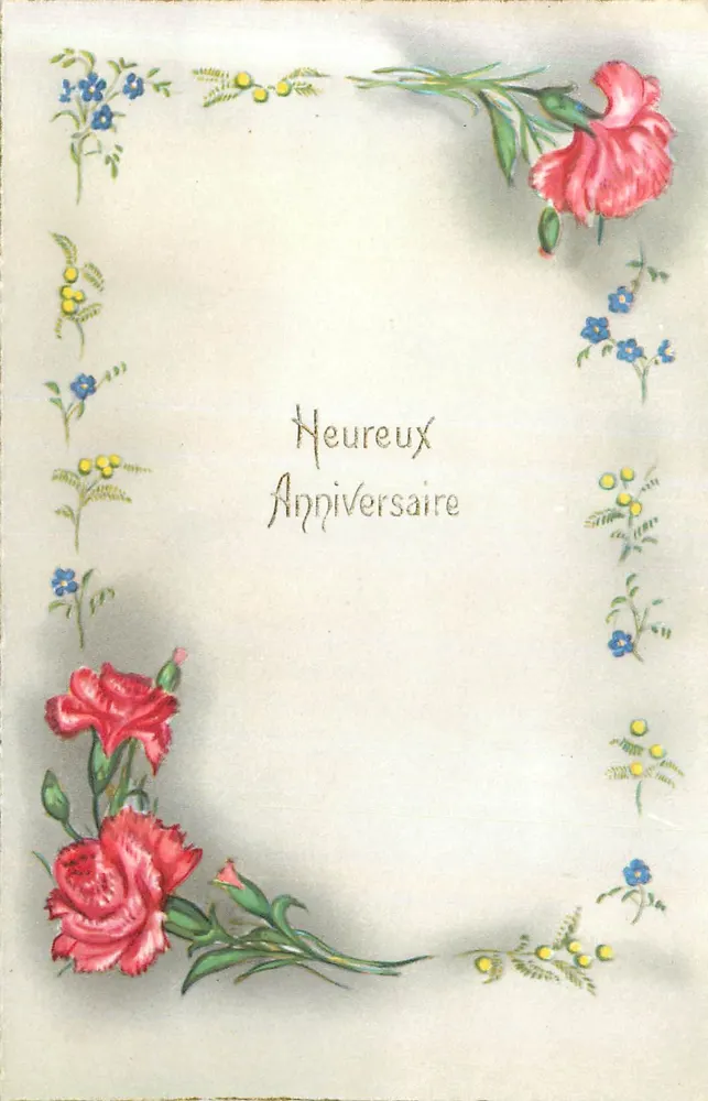 Flores — Aniversário — Éditions G. PICARD, n°1029 - Frente