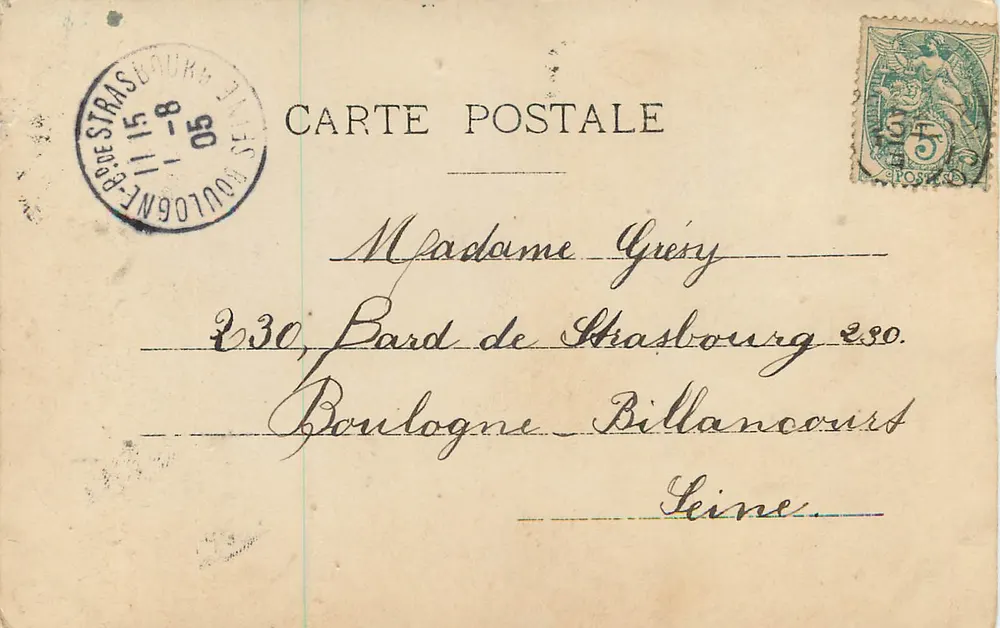 Duas jovens em traje de peregrina — Santa Maria — A.N. PARIS n°355 - Verso