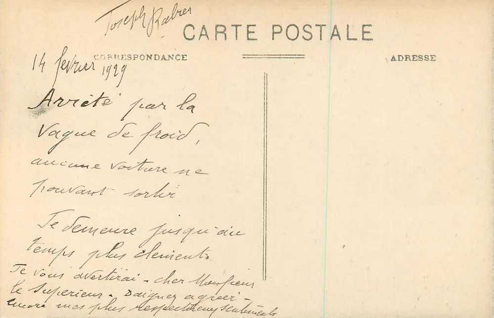 Vitraux de Ste-Fauste — La petite Bonne dame — Reproduction rigoureusement interdite - Verso