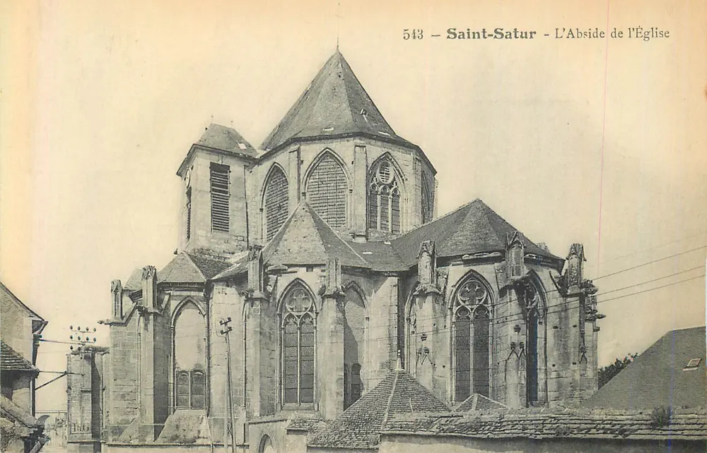 Saint-Satur - L'Abside de l'Église — Éditeur inconnu, n° 543 - Recto