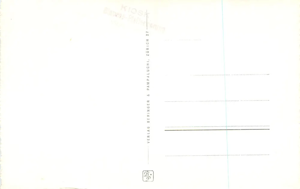 Wassen, Genussee (Kraftwerk C.D.B.) — cascata e barragem — editor Kiossk, Zurique - Verso