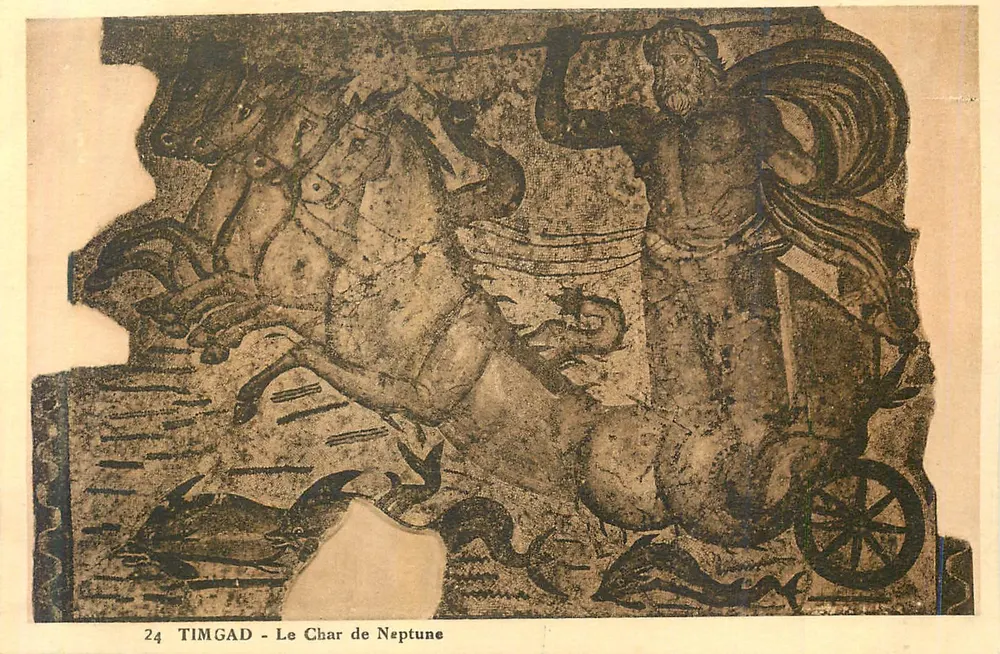 TIMGAD - The Chariot of Neptune — Mosaic — Special Edition of the Museum - Front