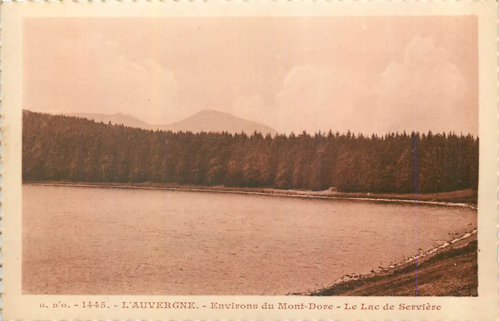 L'Auvergne - Umgebung des Mont-Dore - See von Servière — G. D'O. n°1445 - Vorderseite