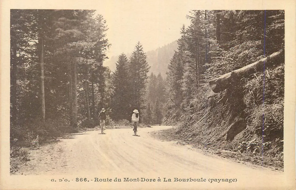Estrada do Mont-Dore para La Bourboule — paisagem — G. D'O. n° 866 - Frente