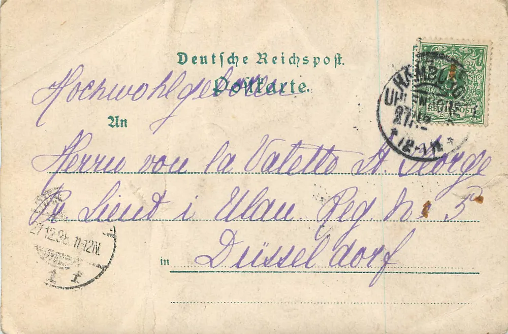 Frimmersdorf — Akademie — Deutsche Reichspost - Verso