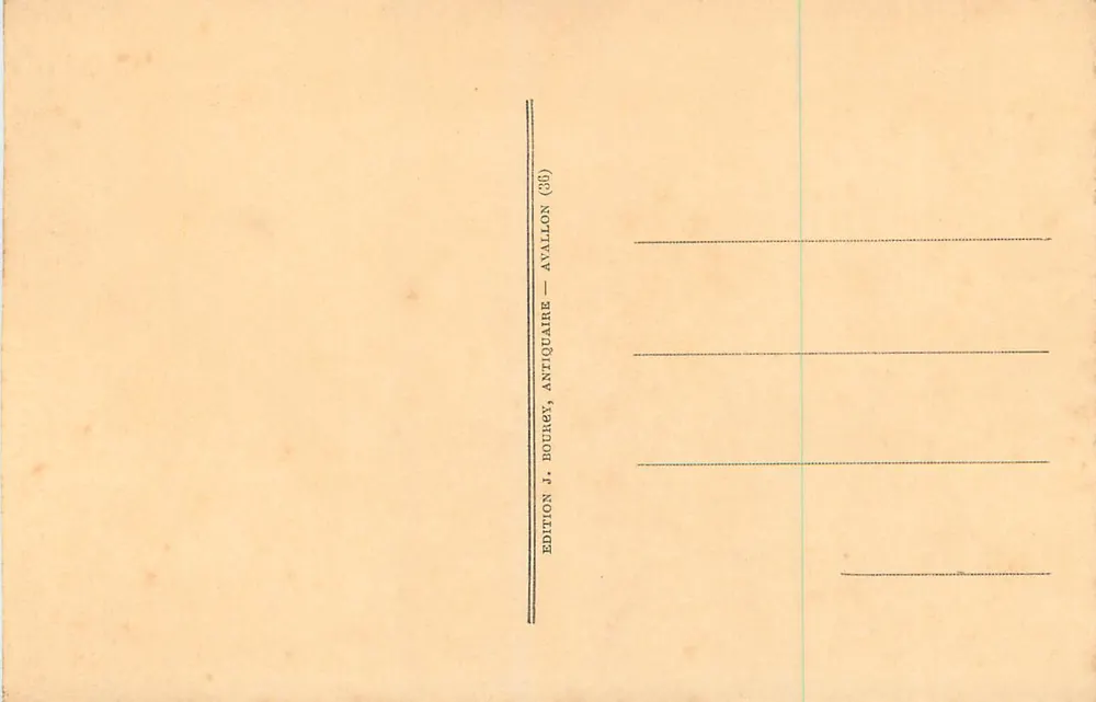 Avallon — Maison du XVème siècle, Rue Saint-Lazare — Édition J. Bourey - Verso