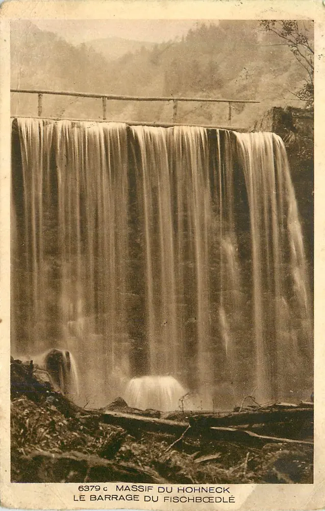 Der Staudamm von Fischbcedlé — Hohneck-Massiv — Braun & Cie, Mulhouse-Dornach, n°6379c - Vorderseite