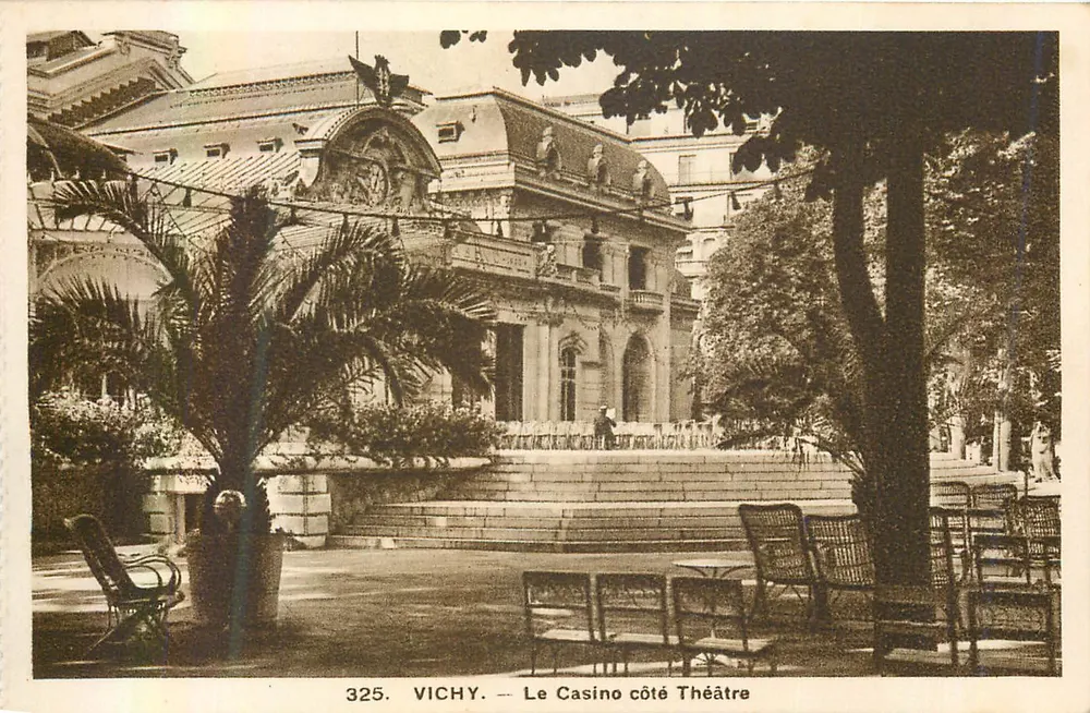 Vichy — Le Casino côté Théâtre — Édition « La Cigogne » - Recto
