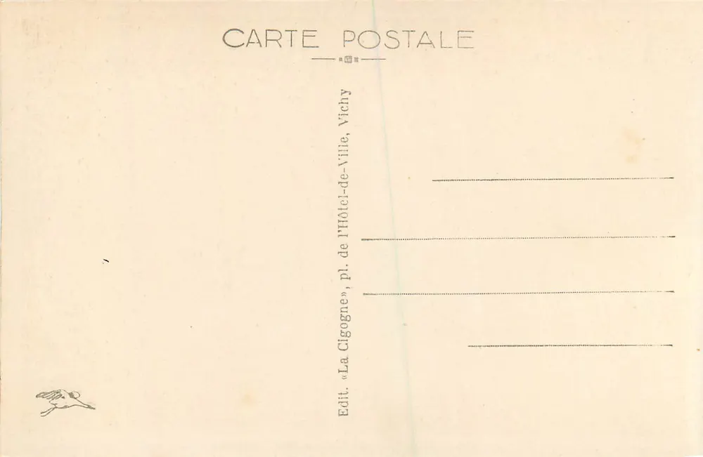 Vichy — Le Casino côté Théâtre — Édition « La Cigogne » - Verso