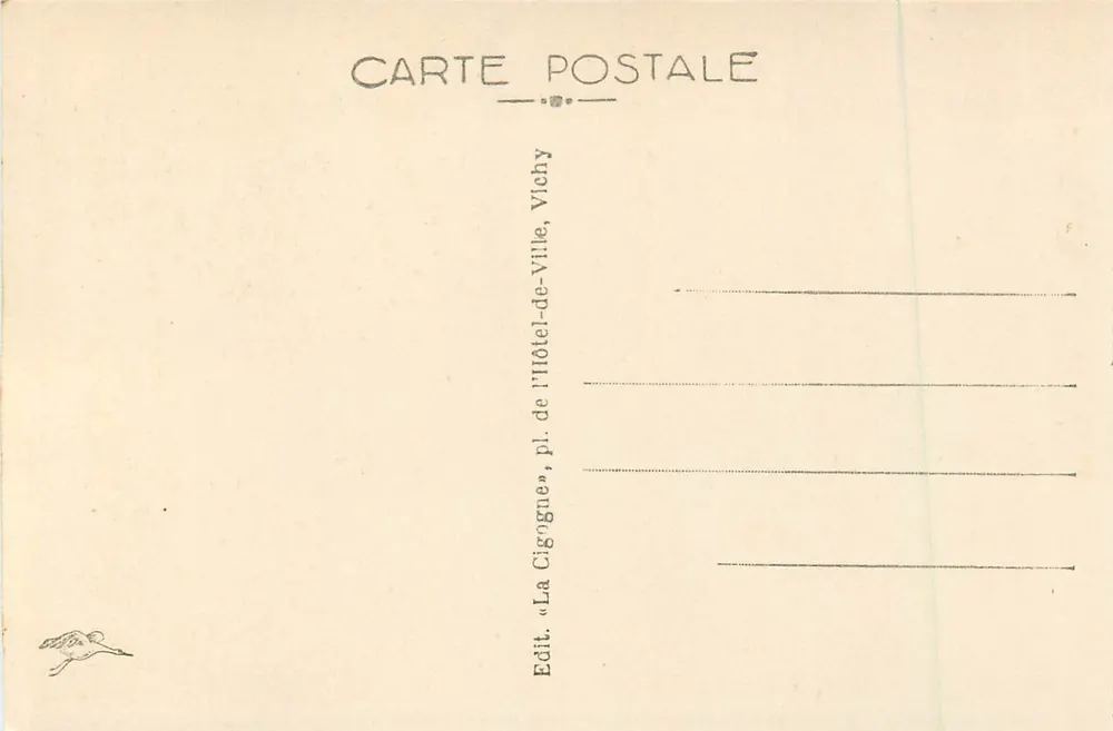 Vichy — L'Esplanade de l'Hôtel de Ville — Édition La Cigogne - Verso
