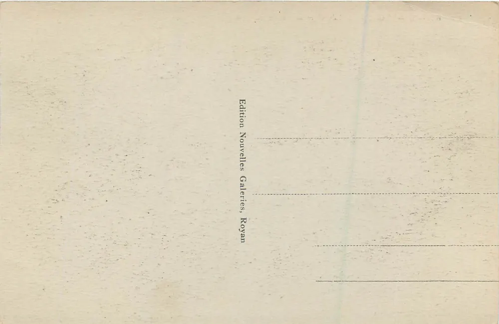 Les Grottes de l'Ermitage — Royan-Meschers — Édition Nouvelles Galeries, Royan - Verso