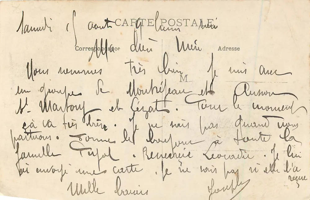 Perpignan — O Barco da Loge — editor desconhecido - Verso