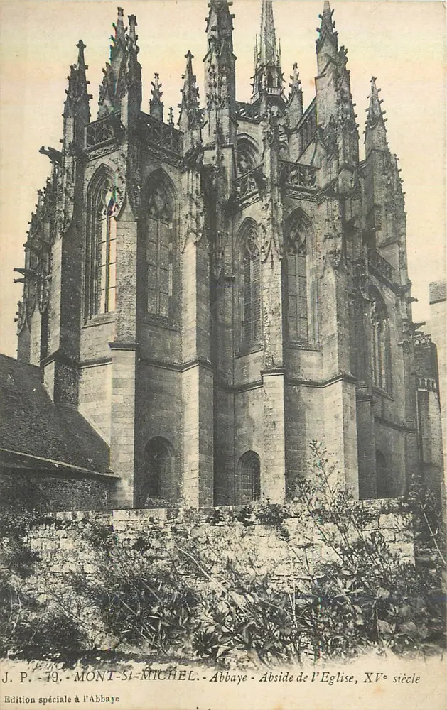 Mont-Saint-Michel — Apsis der Kirche, 15. Jahrhundert — J.P. 79, Sonderausgabe in der Abtei - Vorderseite