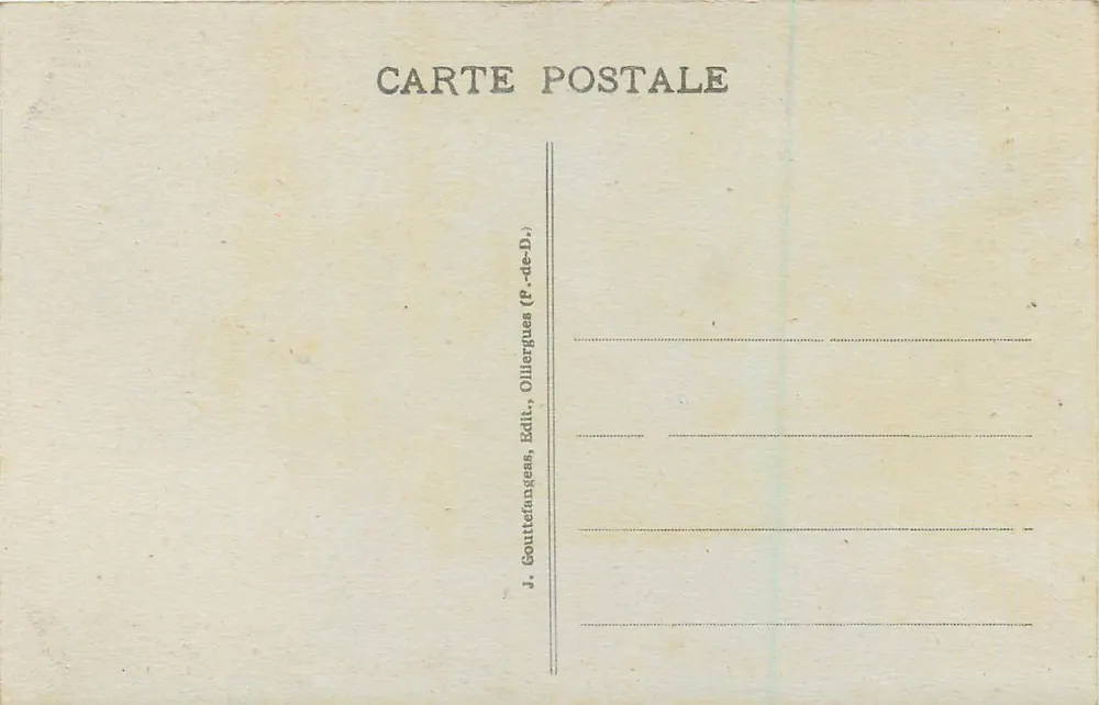 La Chaise-Dieu (Hte-Loire) — Façade de l'Abbaye — J. Gouttefanges, Olliergues (P.-de-D.) - Verso