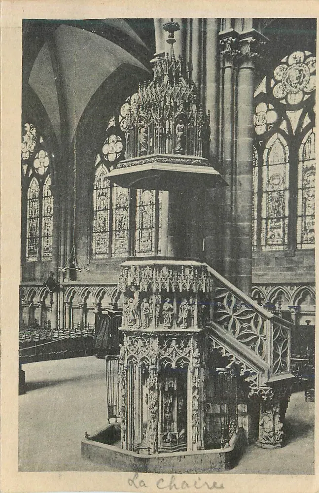 Cathédrale de Strasbourg — La chaire — Maison d'édition d'Art alsacien - Recto