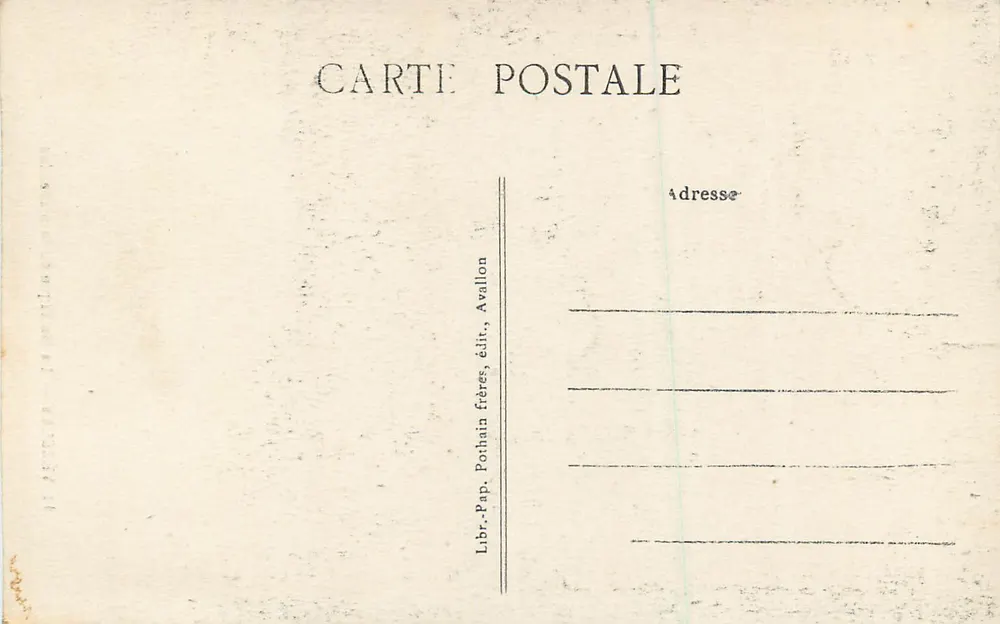 VÉZELAY — A Basílica de Santa Maria Madalena — Livraria Pothain frères, editora Avallon - Verso