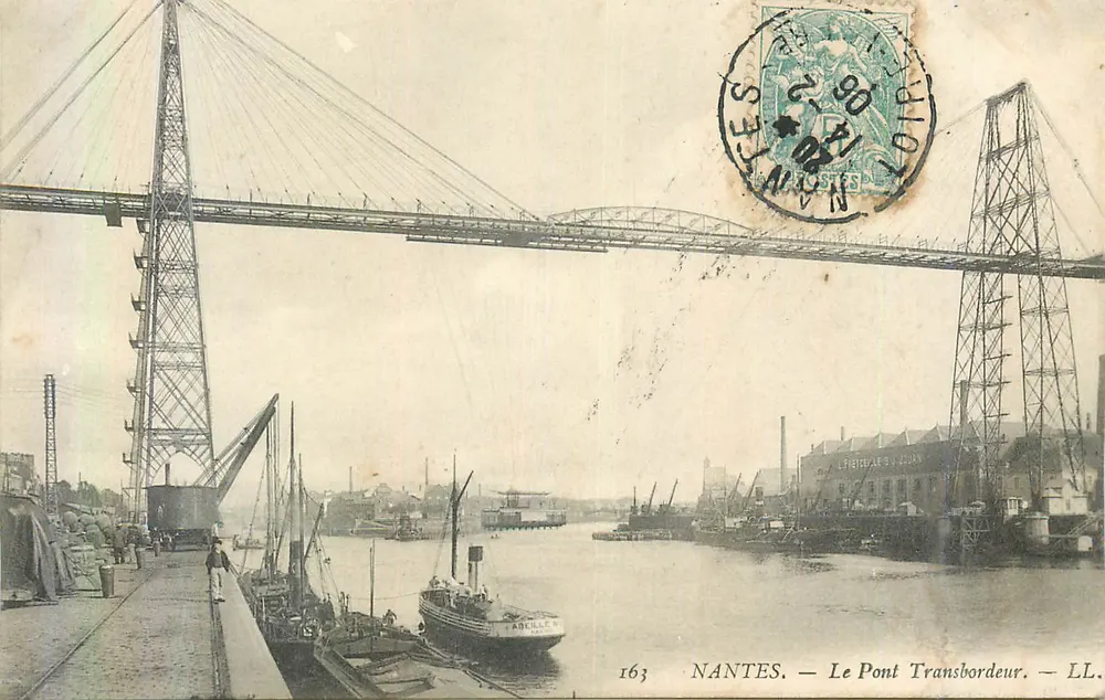 NANTES — Le Pont Transbordeur — éditeur LL. n° 163 - Frente