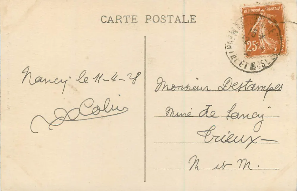 NANCY - Porta da Craffe — Casa dos Magasins Réunis, Nancy - Verso