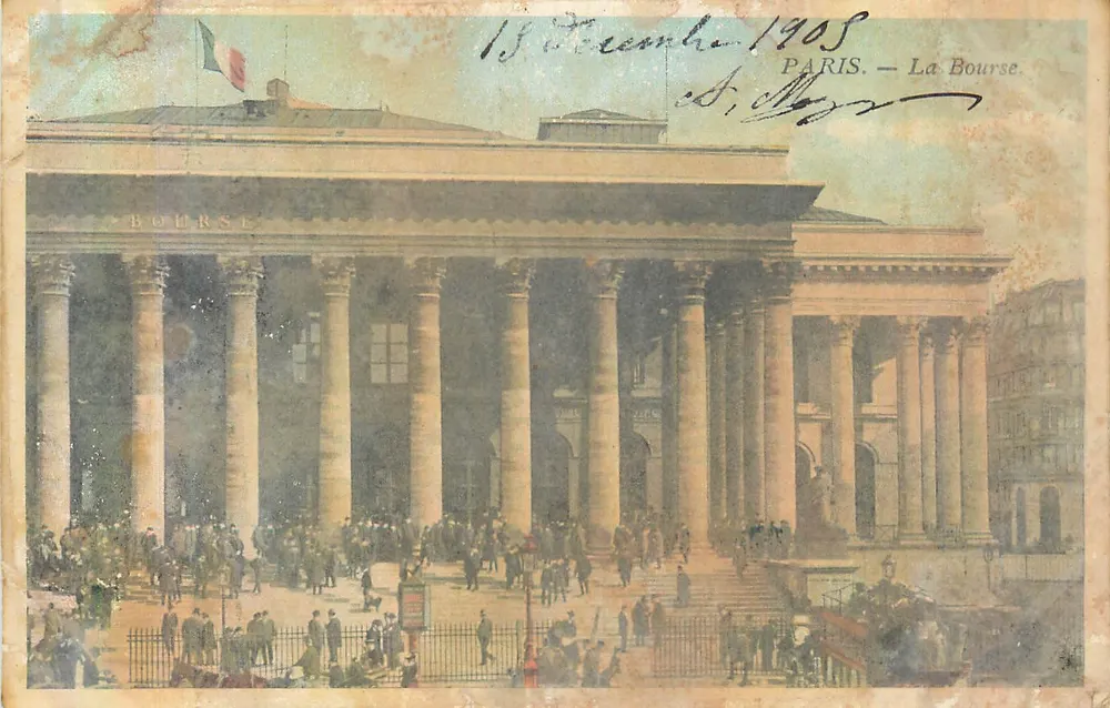 Paris — A Bolsa — editor não visível - Frente