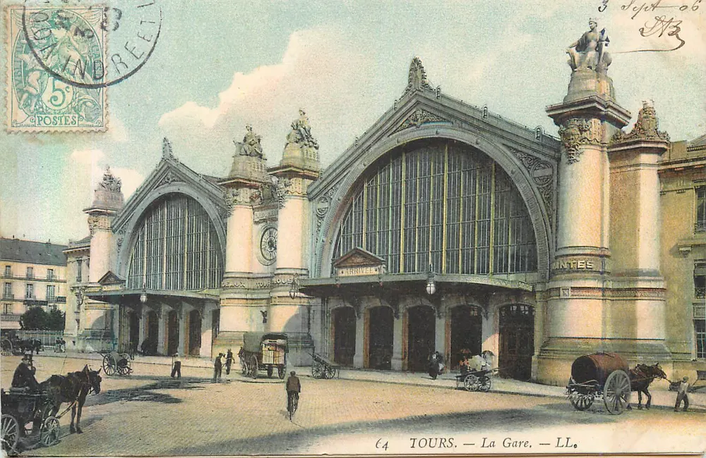 Tours — La Gare — LL. — Éditeur LL. (n° 64) - Frente