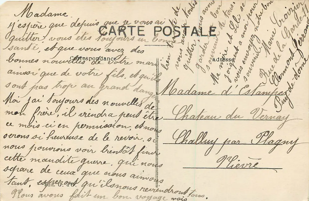 Royat — The Grand-Hôtel — Publisher G. de Buit - Back