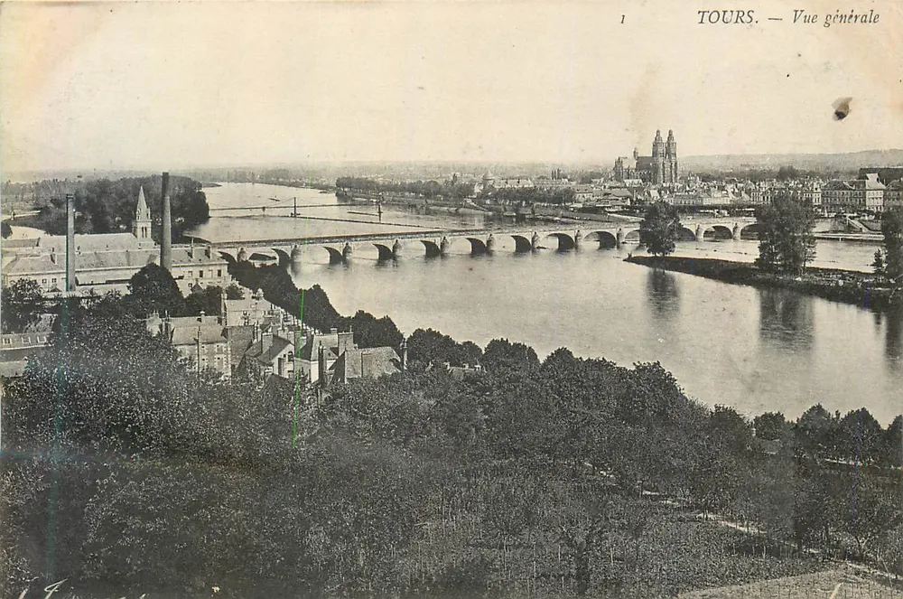 Tours — Vue générale — Éditeur impr. sur la carte, n° 1 - Frente