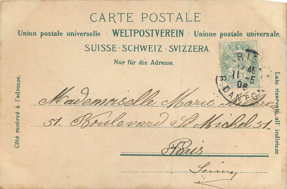 Pilatus — vue du glacier et de l'Hotel u. Esel — Verlag G. Wamli, Phot. Klioberg, Zürich - Verso
